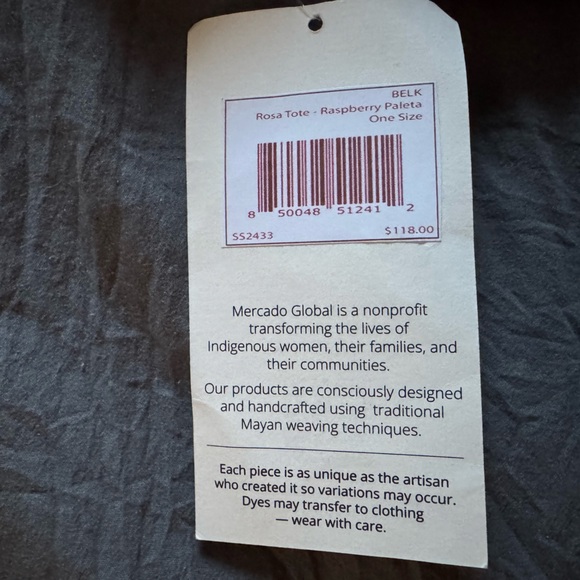 Mercado Global Rosa Tote & Cristina Cosmetic Pouch in Raspberry Paleta - Picture 7 of 16